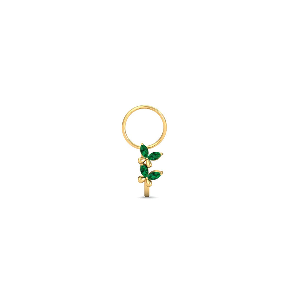 Butterfly Emerald Nose Wire