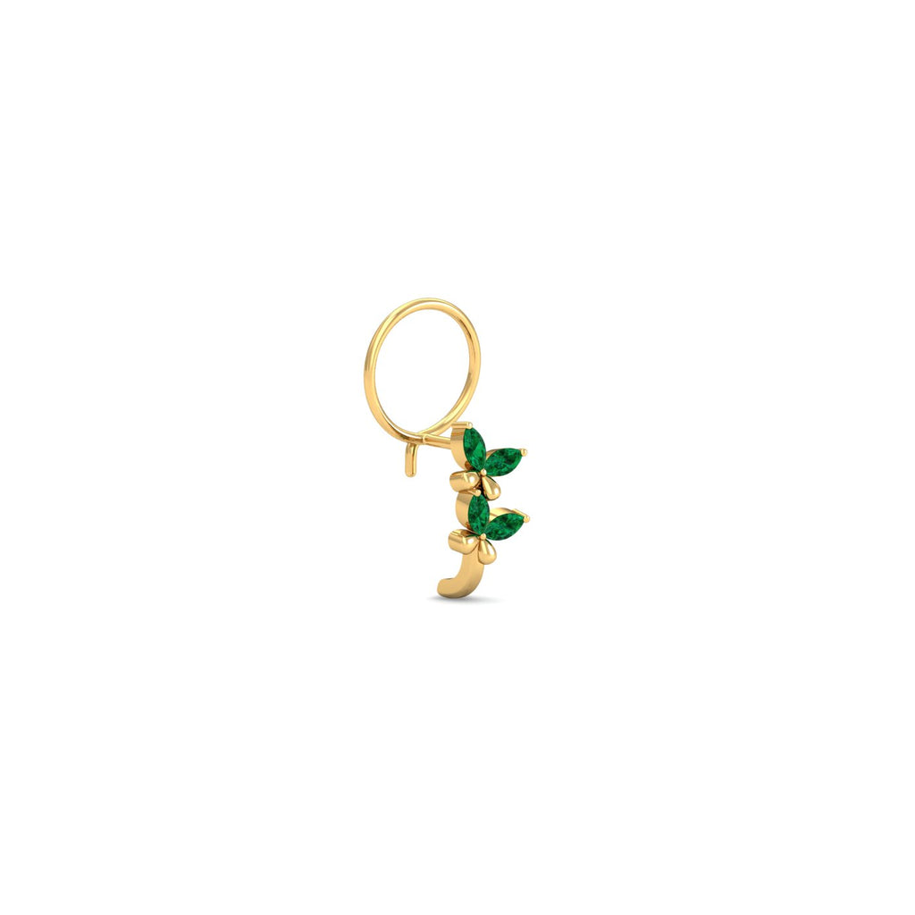 Butterfly Emerald Nose Wire