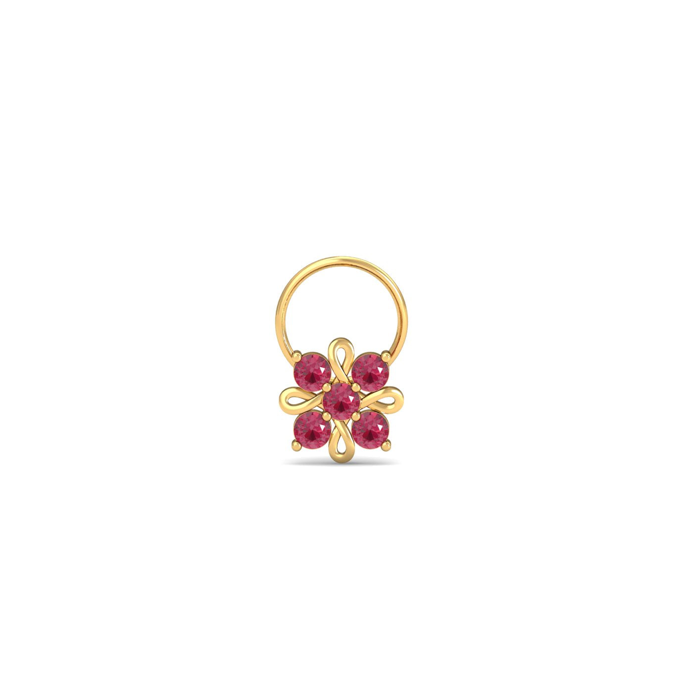 Crimson Flower Nose Wire