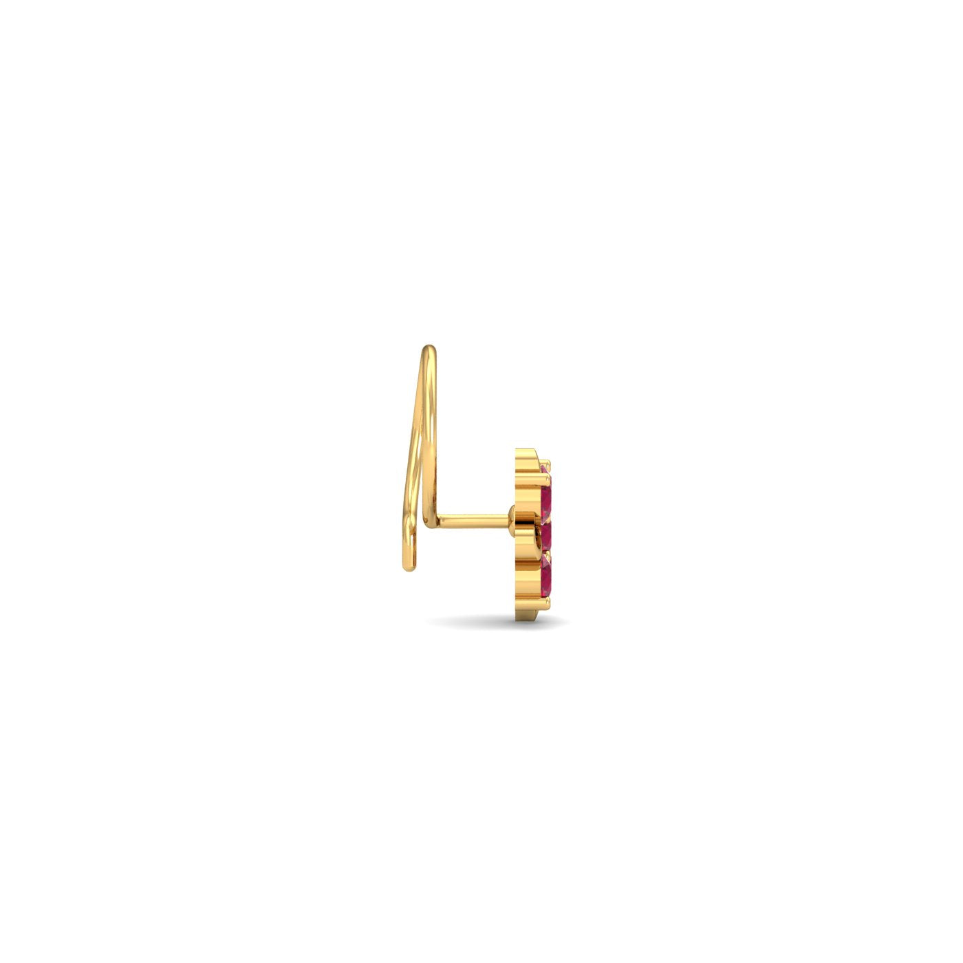 Crimson Flower Nose Wire