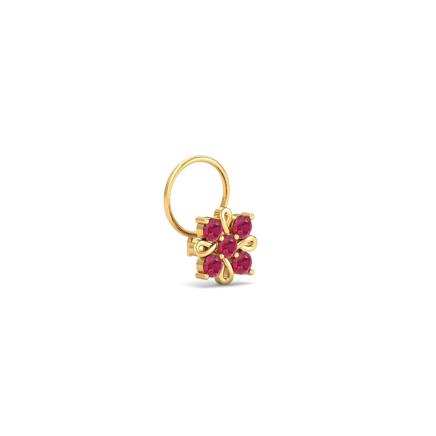 Crimson Flower Nose Wire