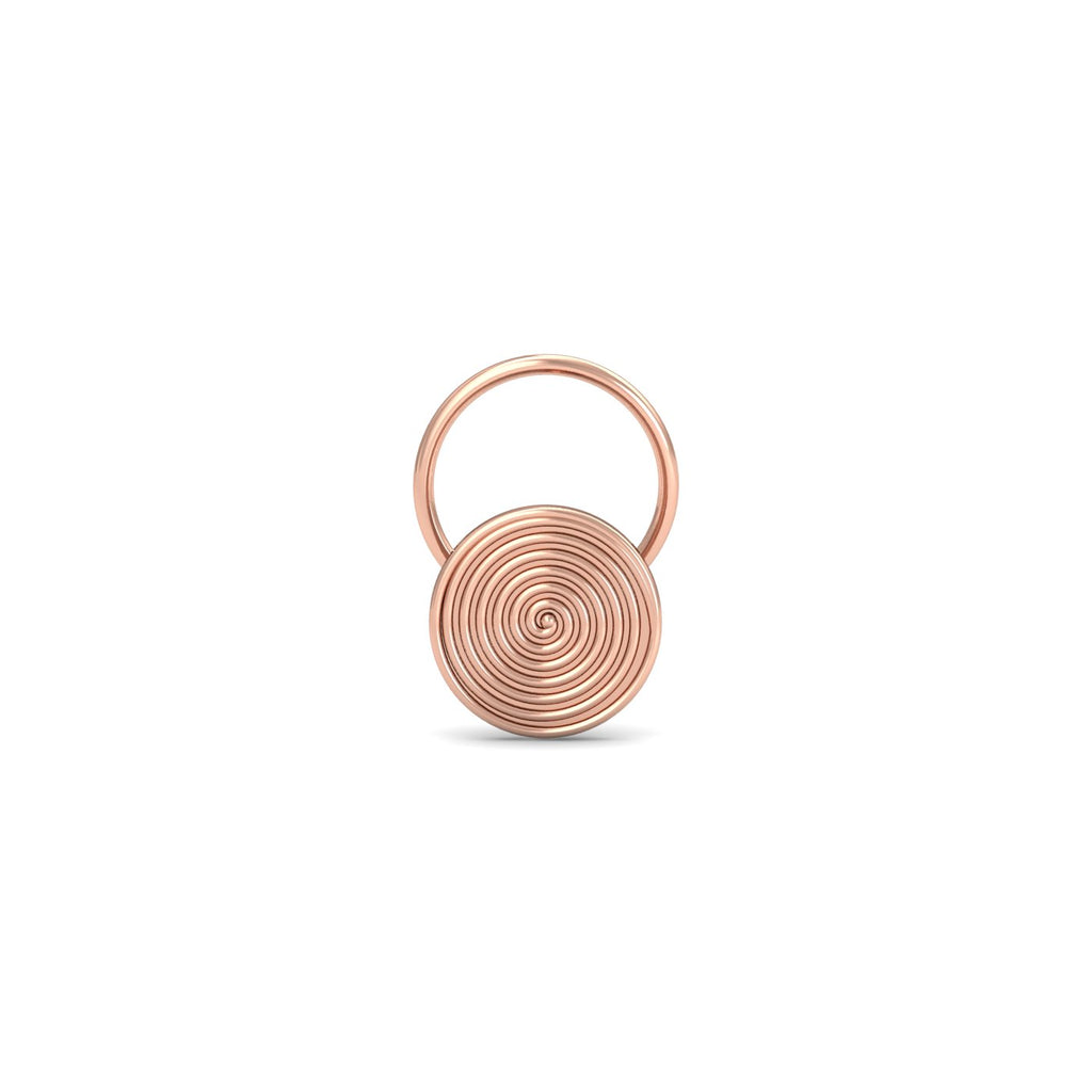 Swirling Gold Nose Wire