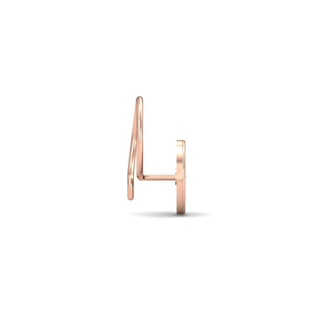 Swirling Gold Nose Wire