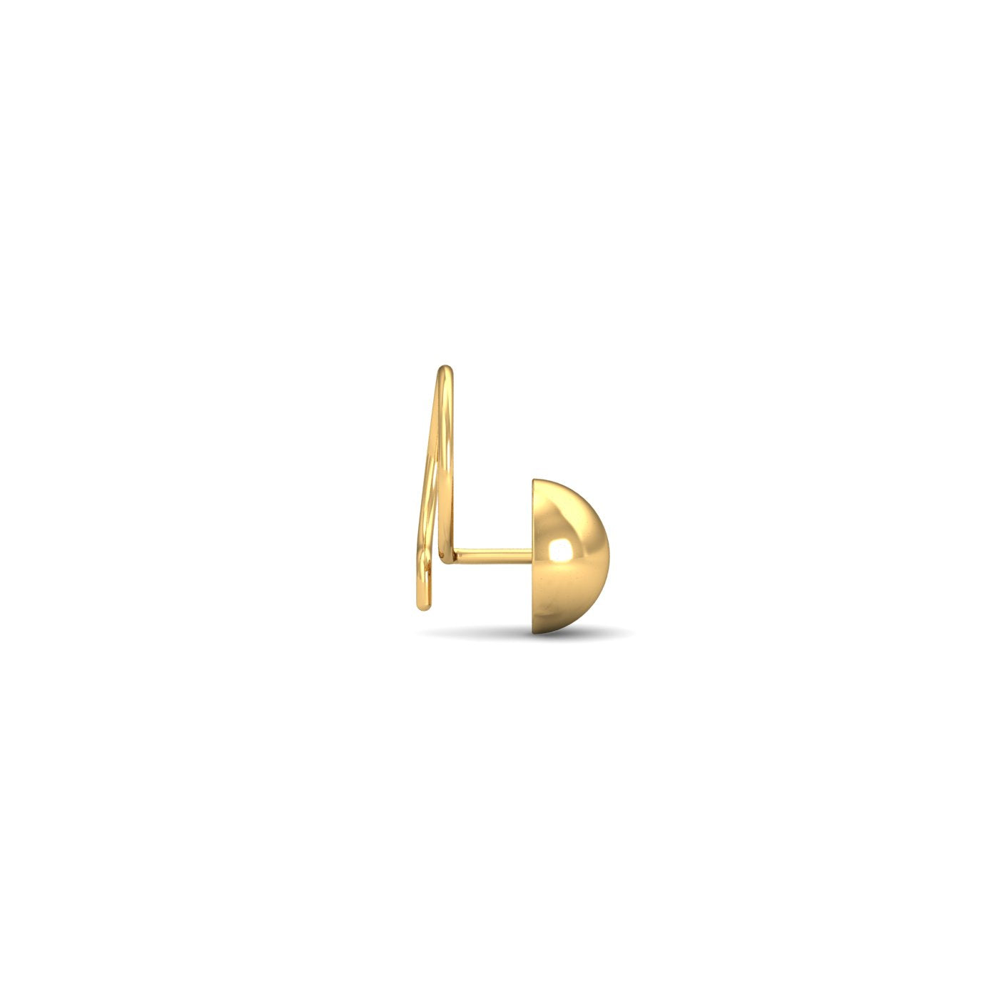 Gold Button Nose Wire