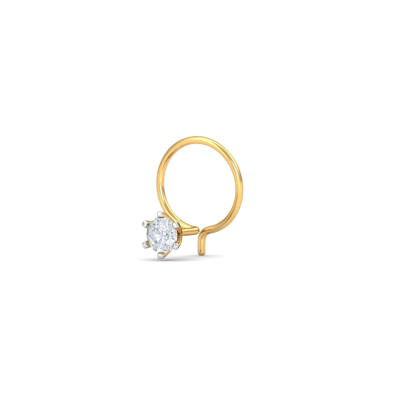0.15 Ct Solitaire Nose Wire