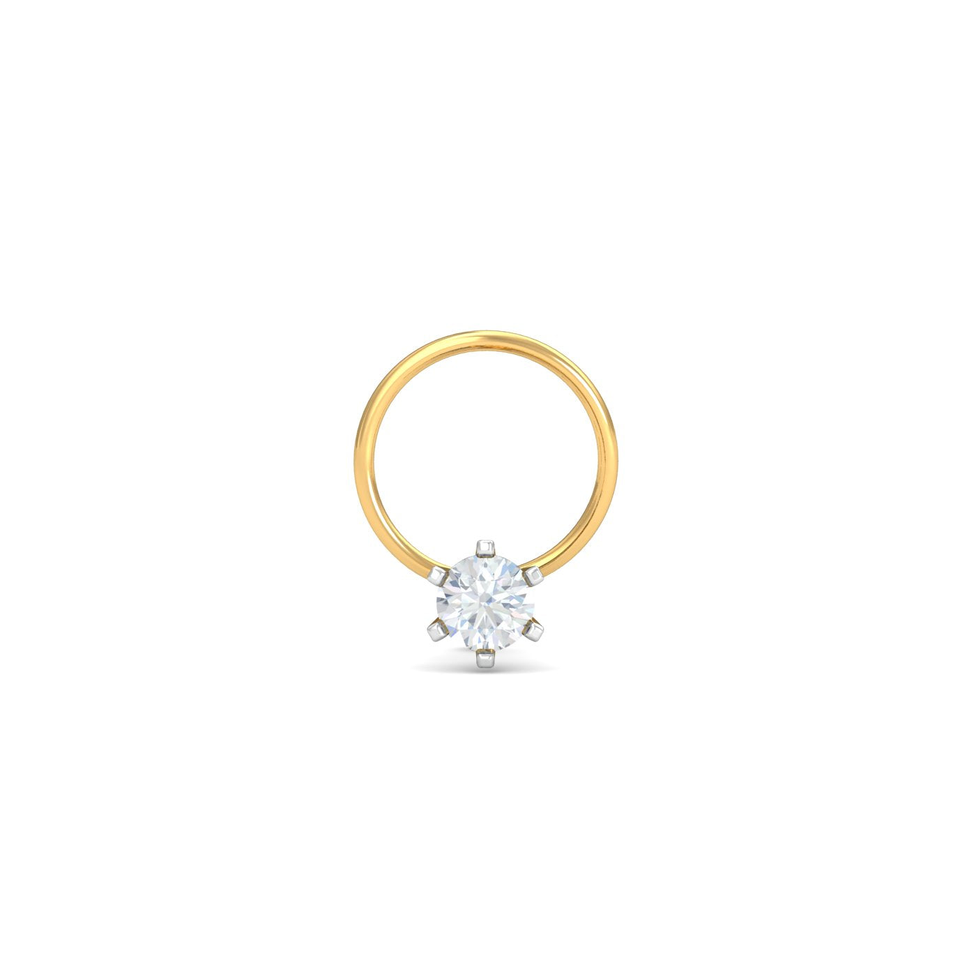 0.15 Ct Solitaire Nose Wire