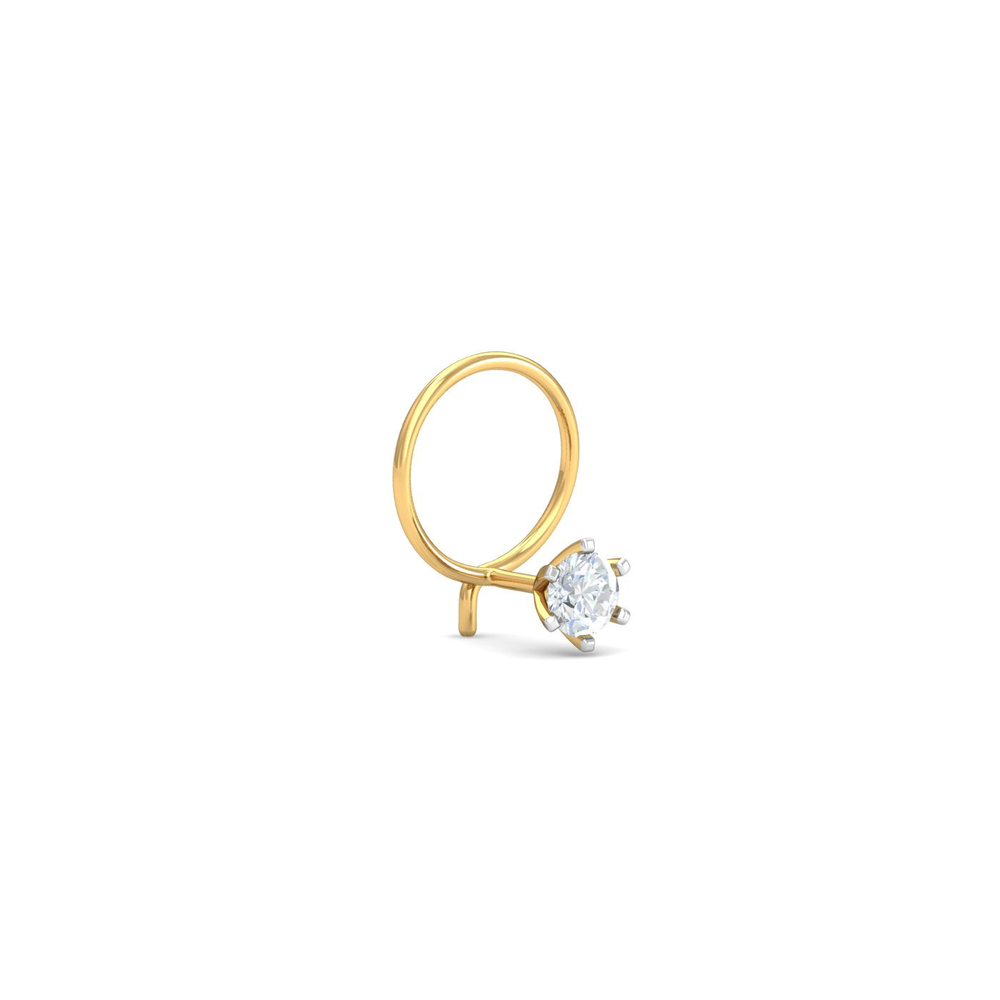 0.15 Ct Solitaire Nose Wire
