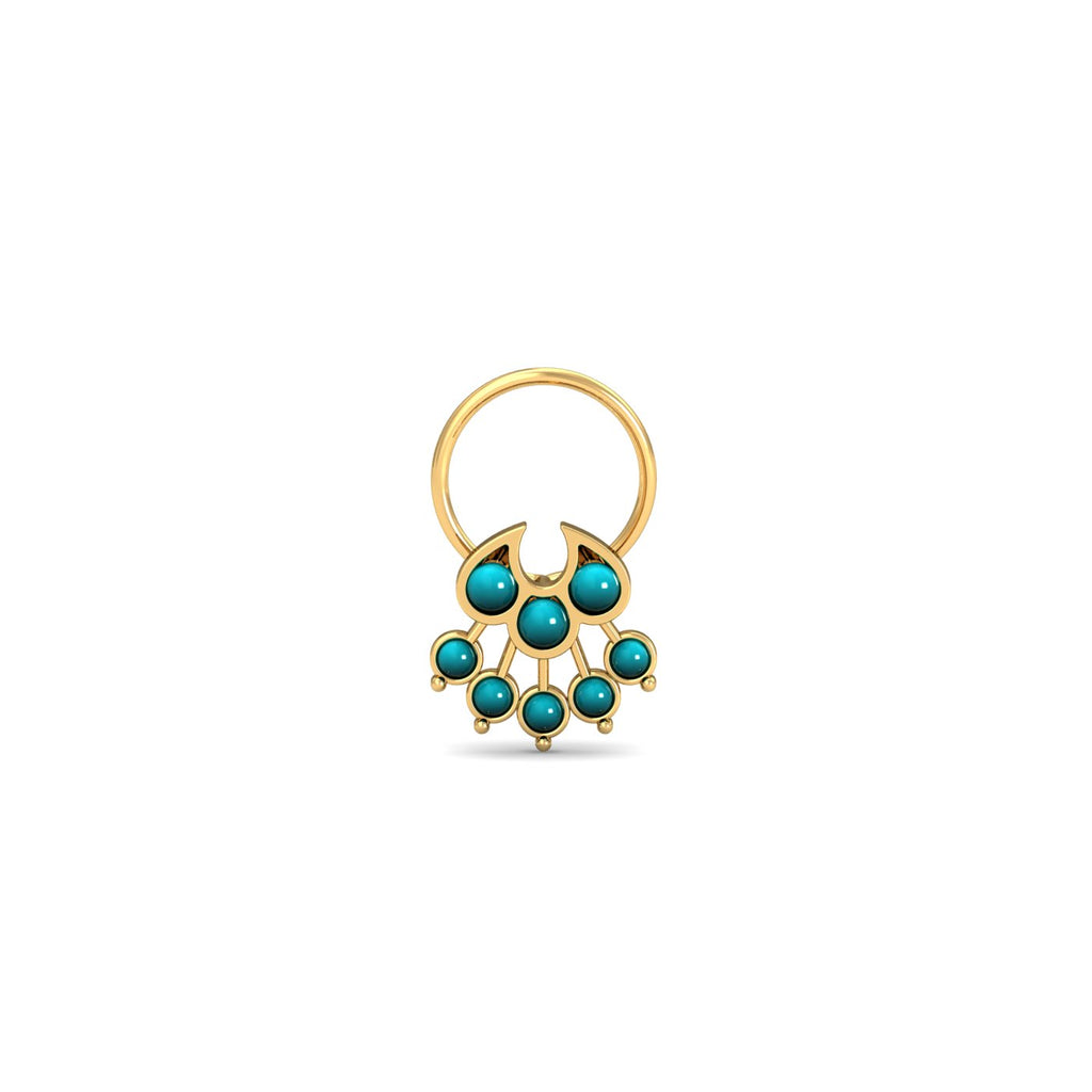 Zinnia Turqoise Nose Wire