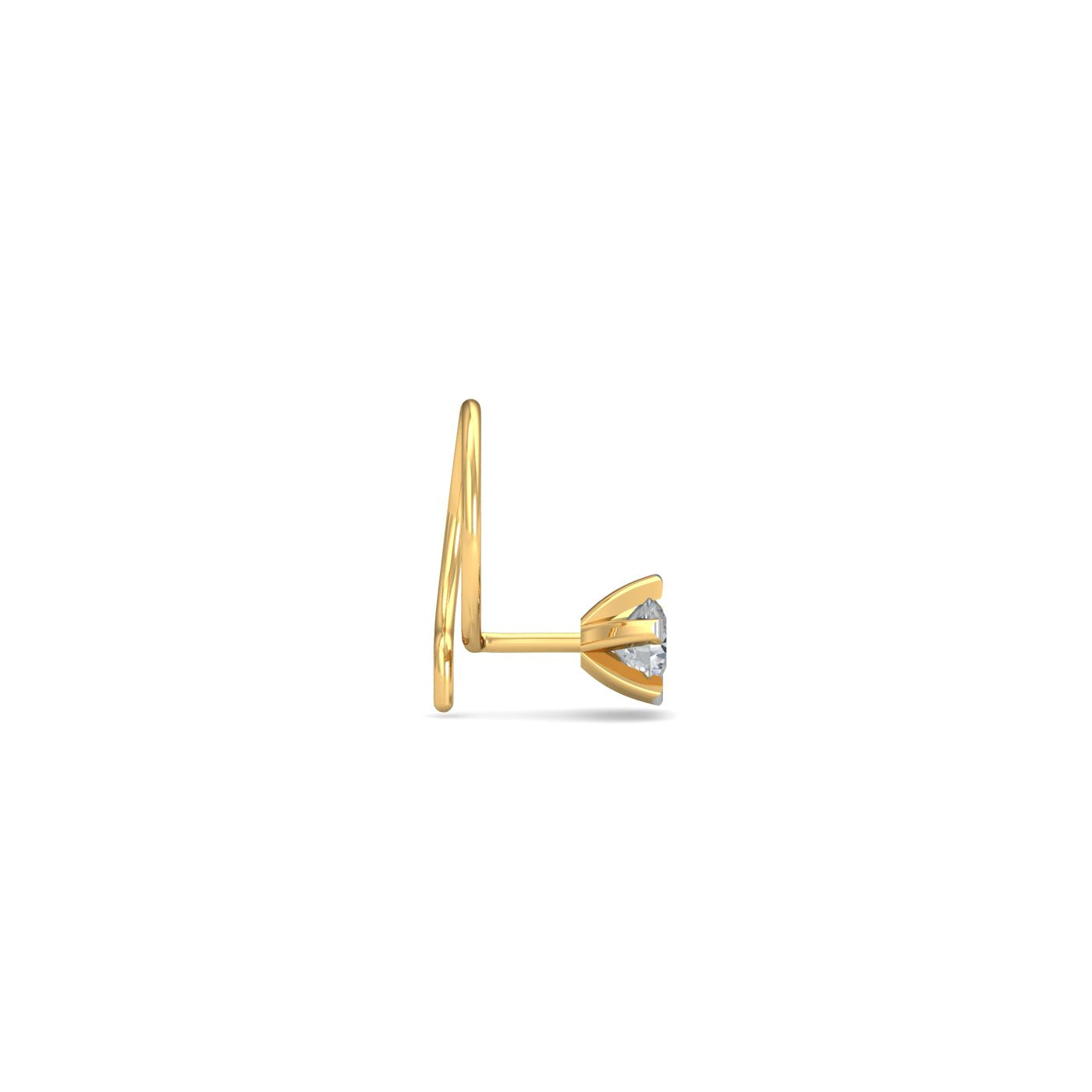 0.16 Ct Solitaire Nose Wire