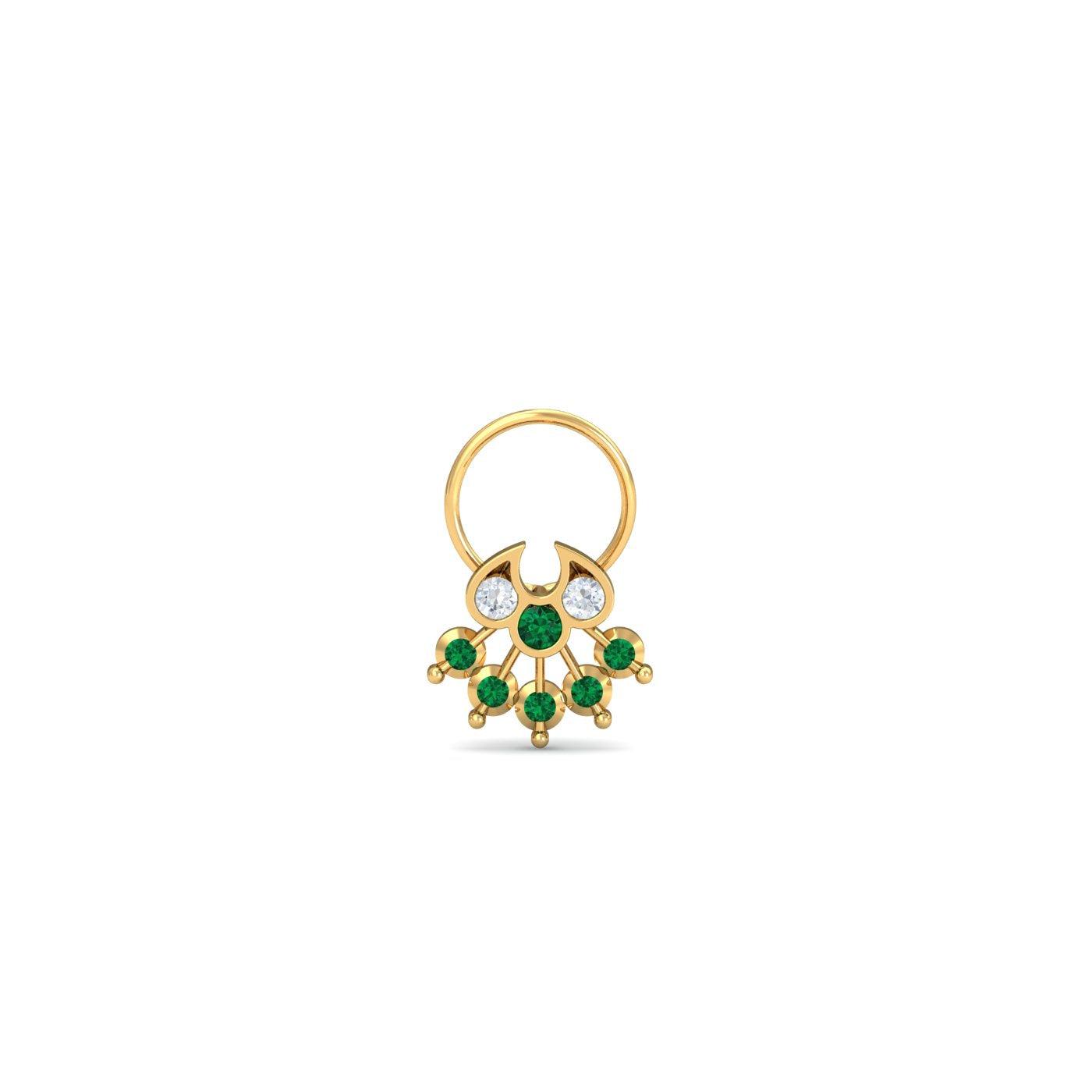 Zinnia Emerald Nose Wire