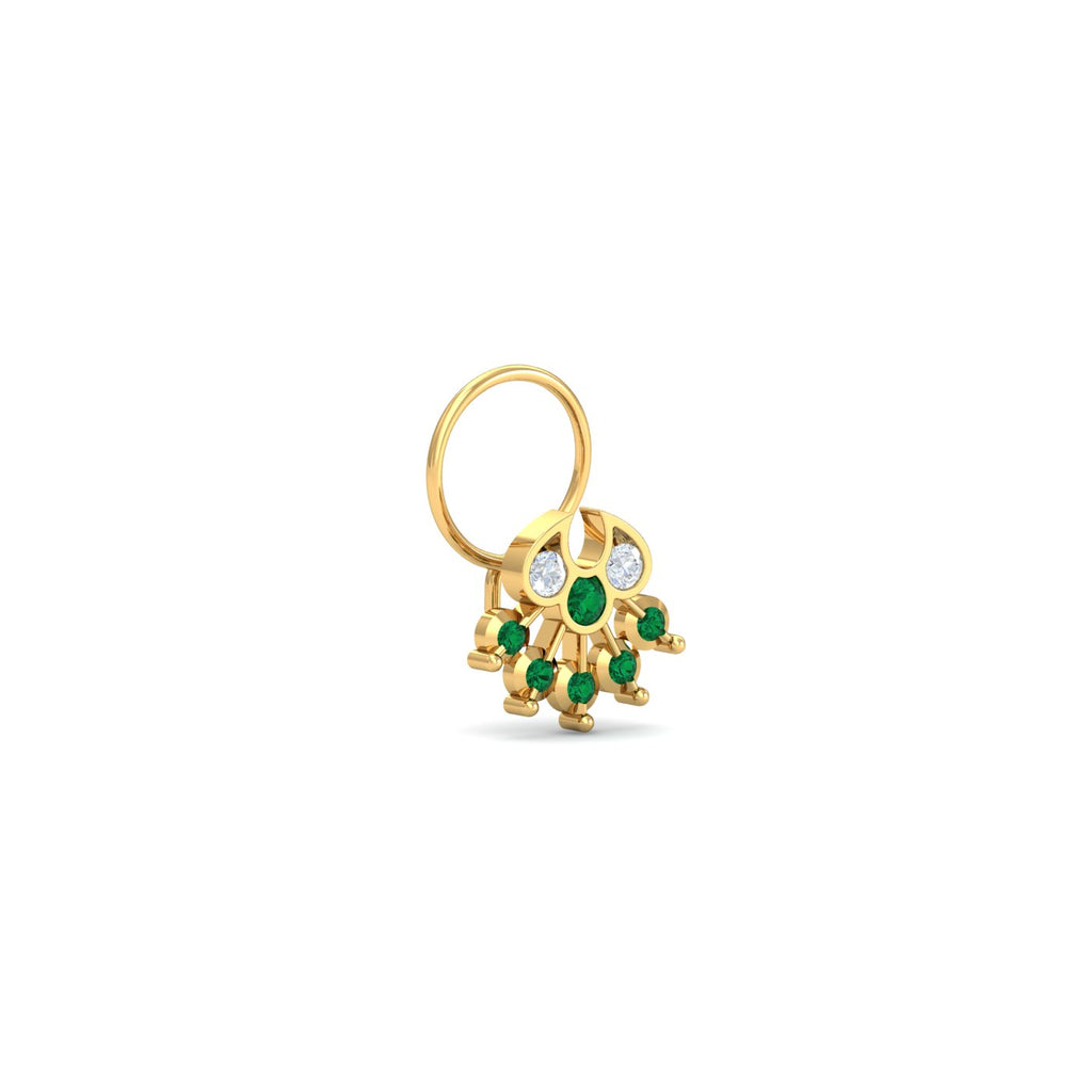 Zinnia Emerald Nose Wire