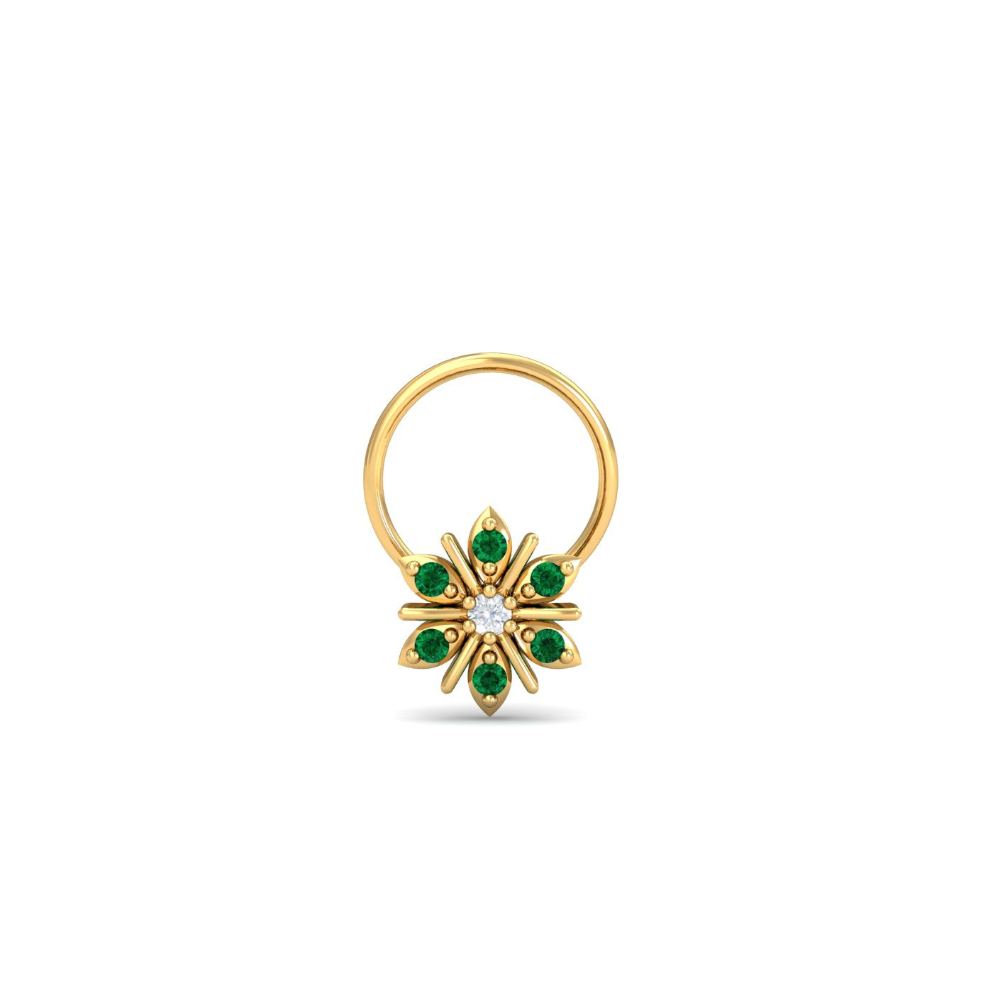 Sukanya Emerald Nose Wire