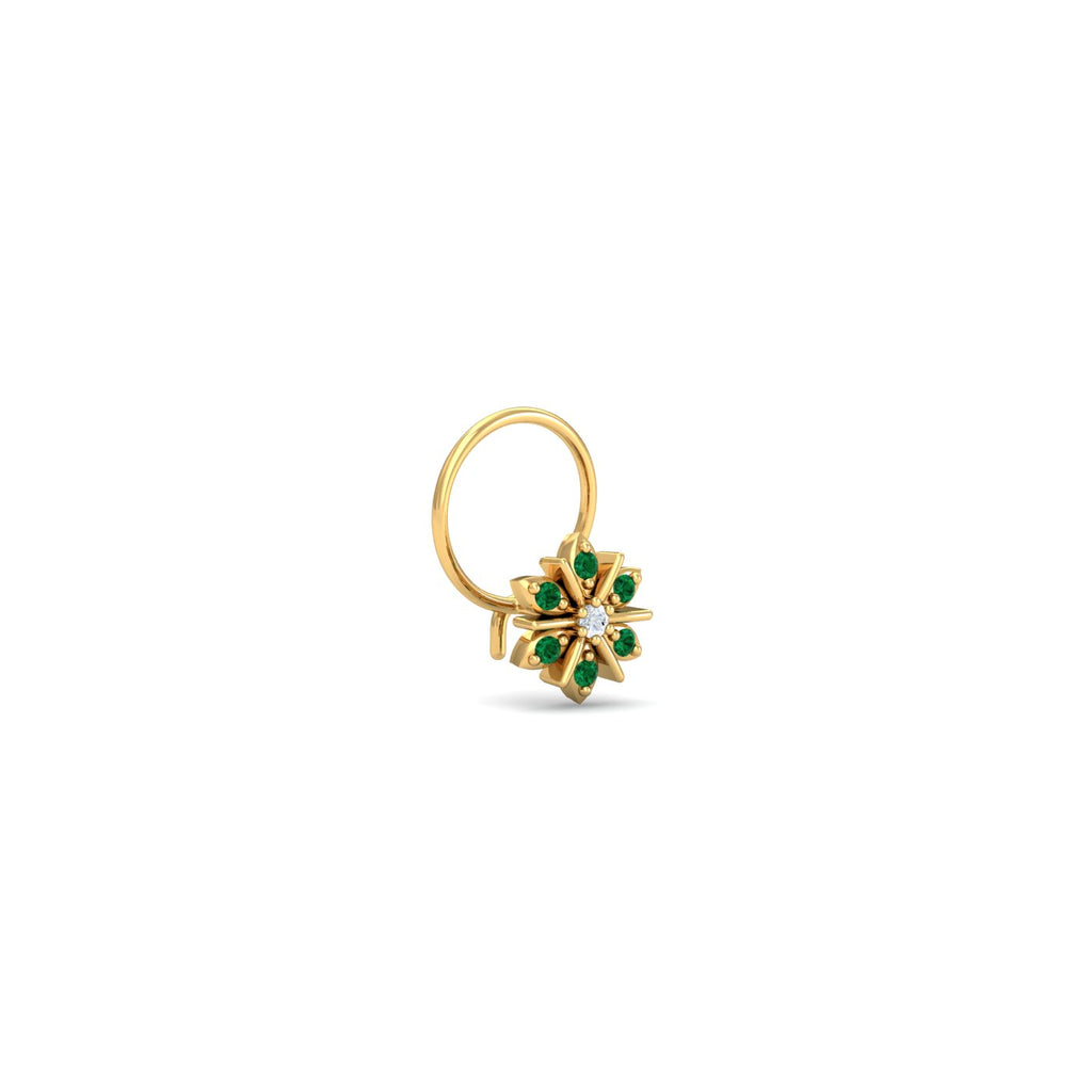 Sukanya Emerald Nose Wire