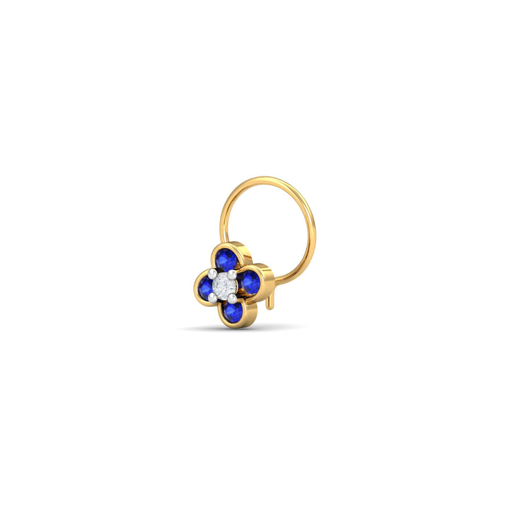 Hyacinth Sapphire Nose Wire