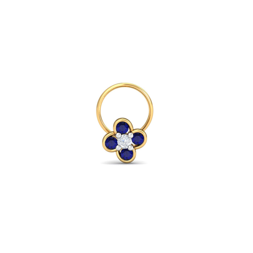 Hyacinth Sapphire Nose Wire