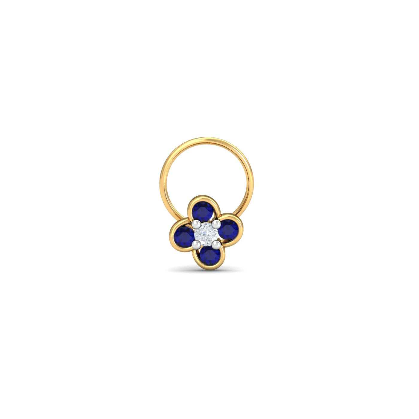 Hyacinth Sapphire Nose Wire