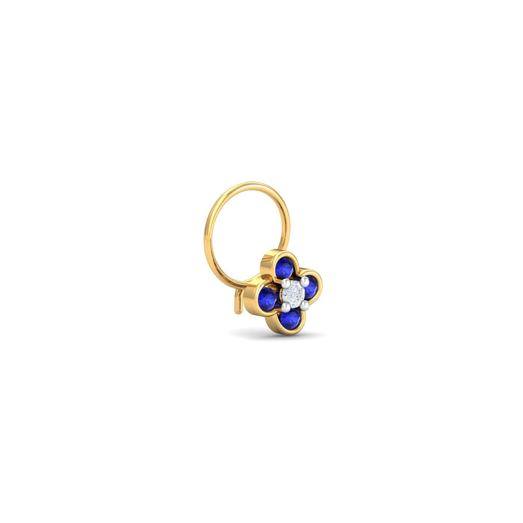 Hyacinth Sapphire Nose Wire
