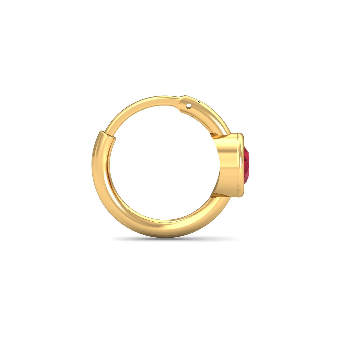 Bezel Ruby Nose Ring