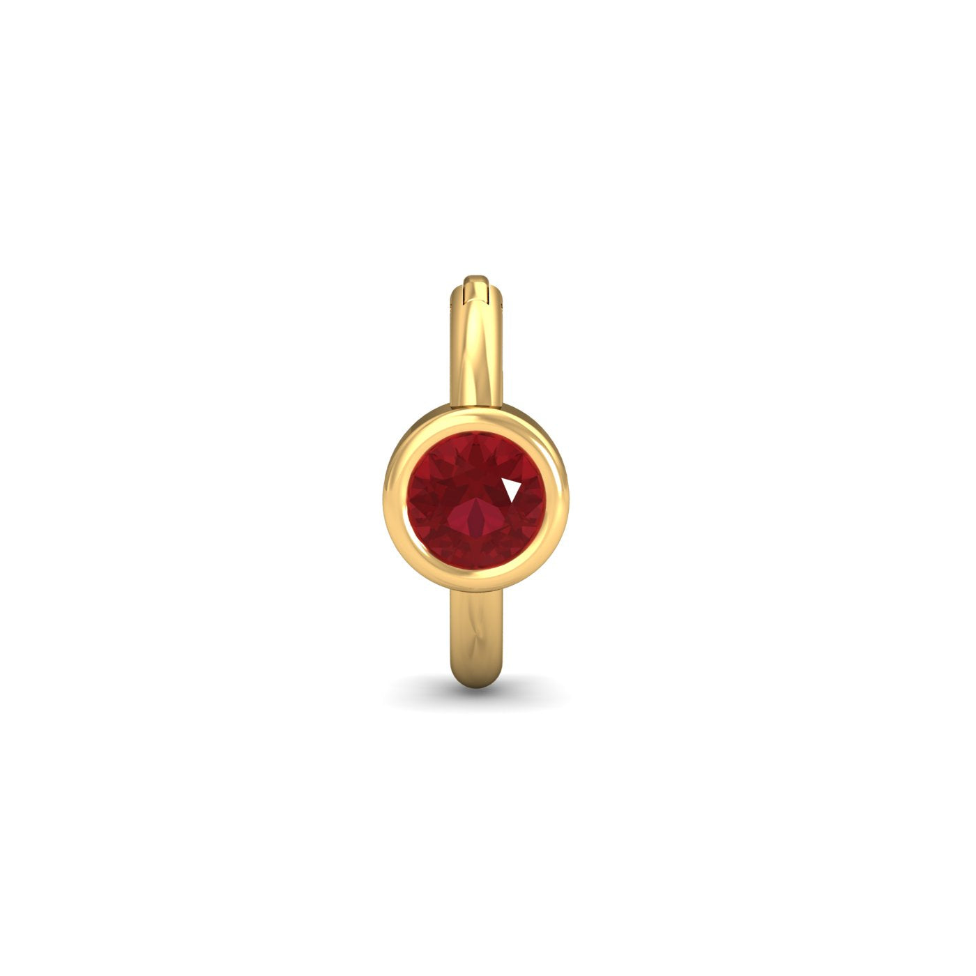 Bezel Ruby Nose Ring