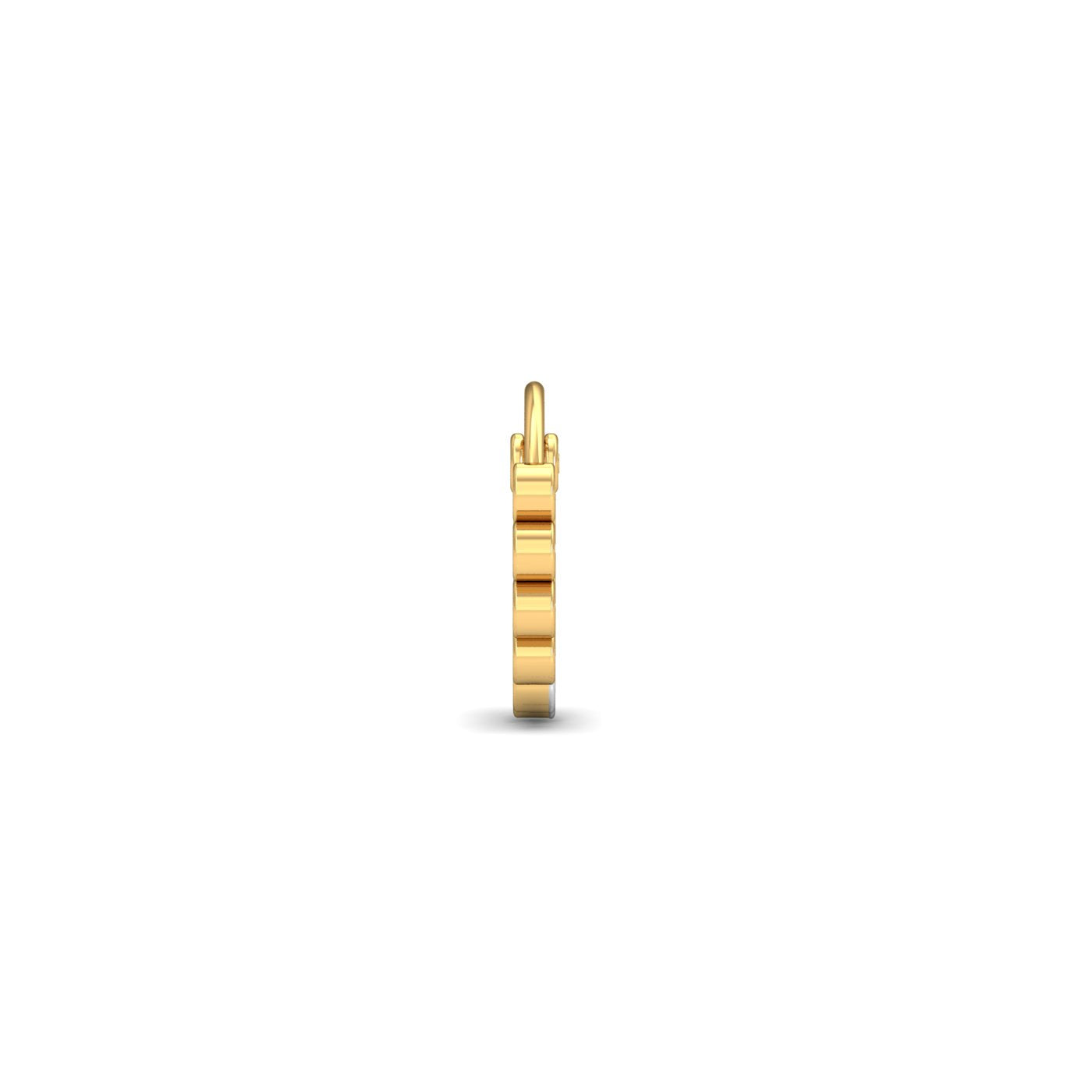Geometric Diamond Septum Ring