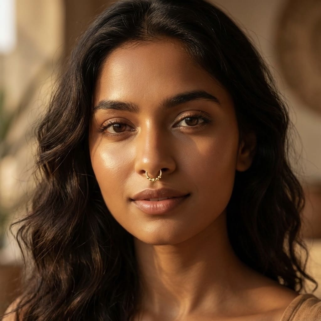 Beads Non Pierced Septum Ring
