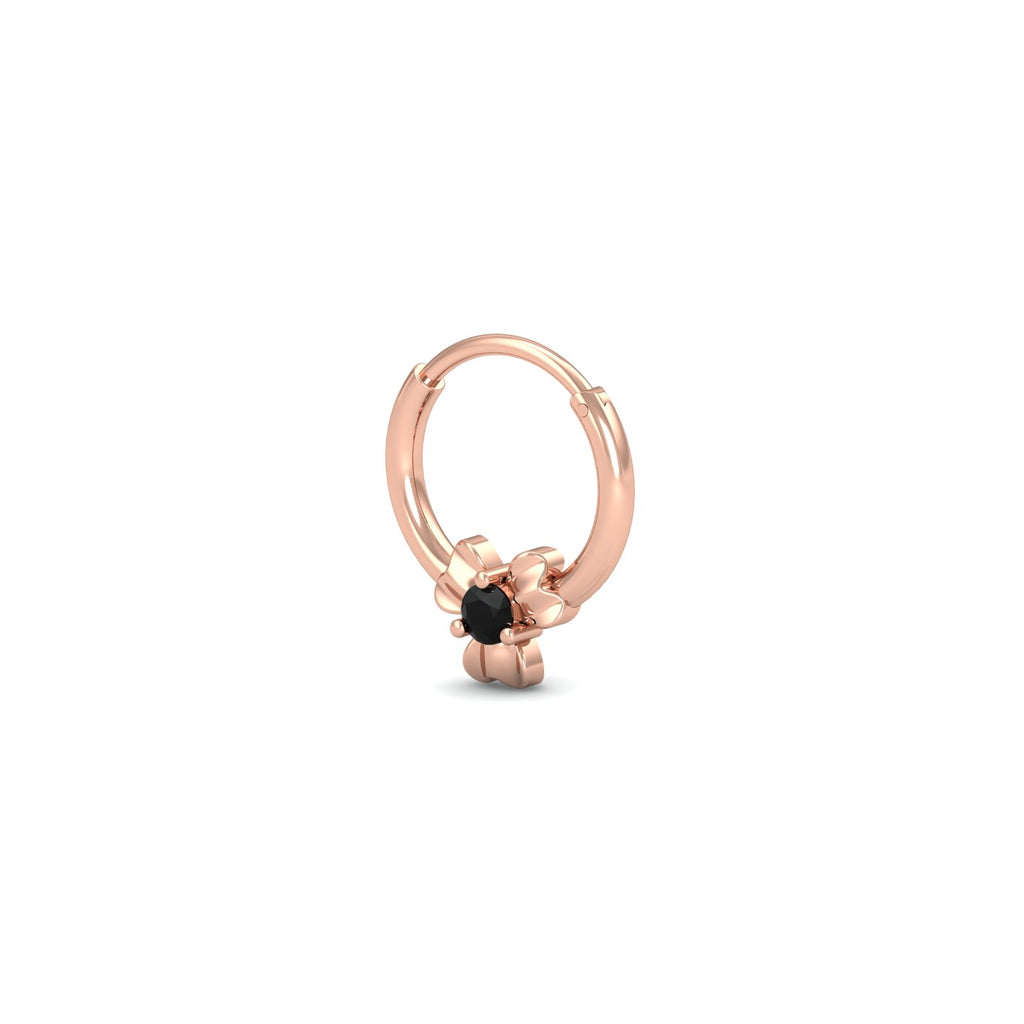 Flower Black Septum Ring