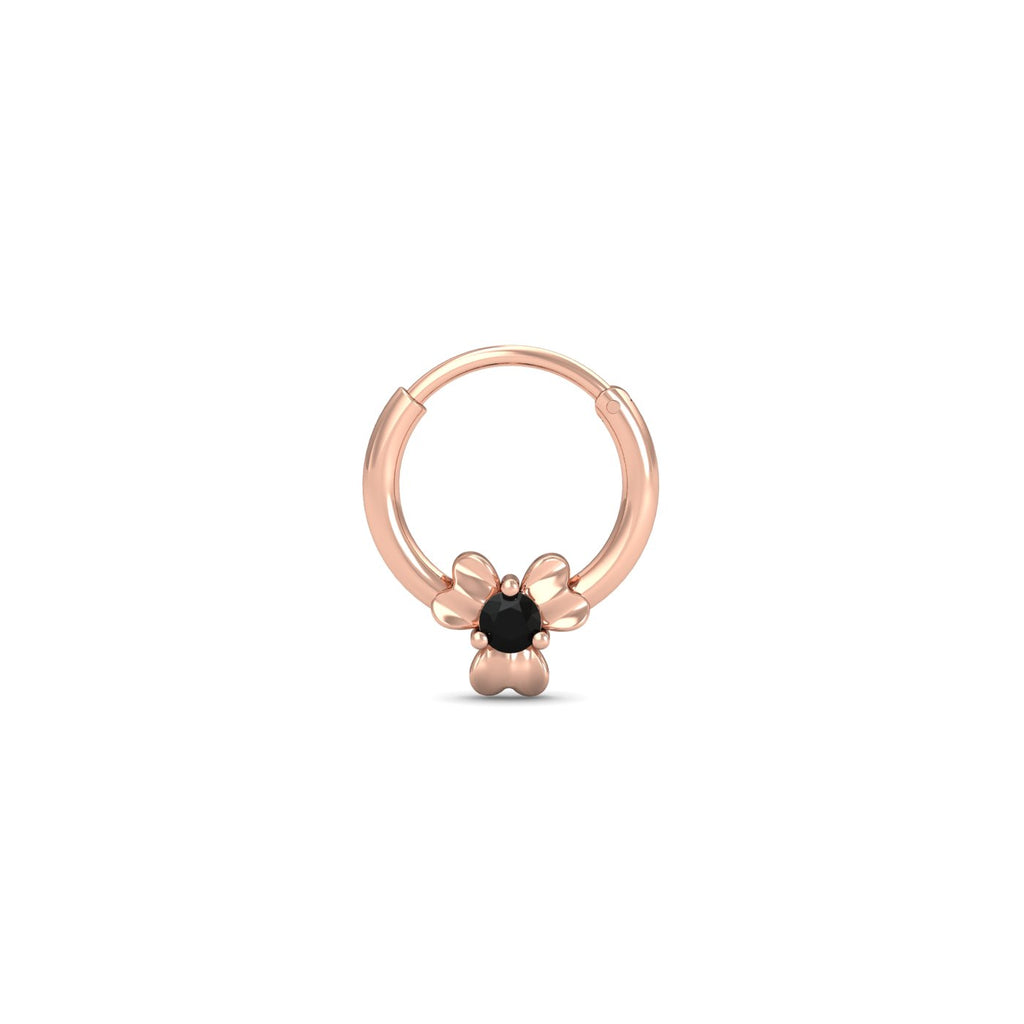 Flower Black Septum Ring
