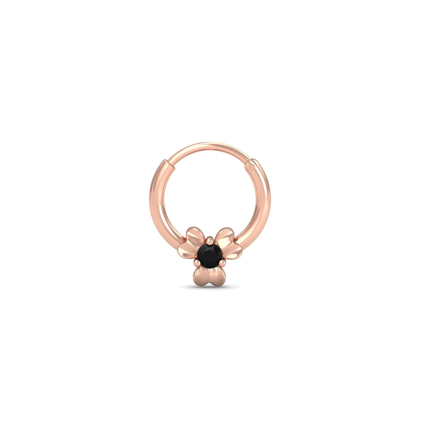 Flower Black Septum Ring