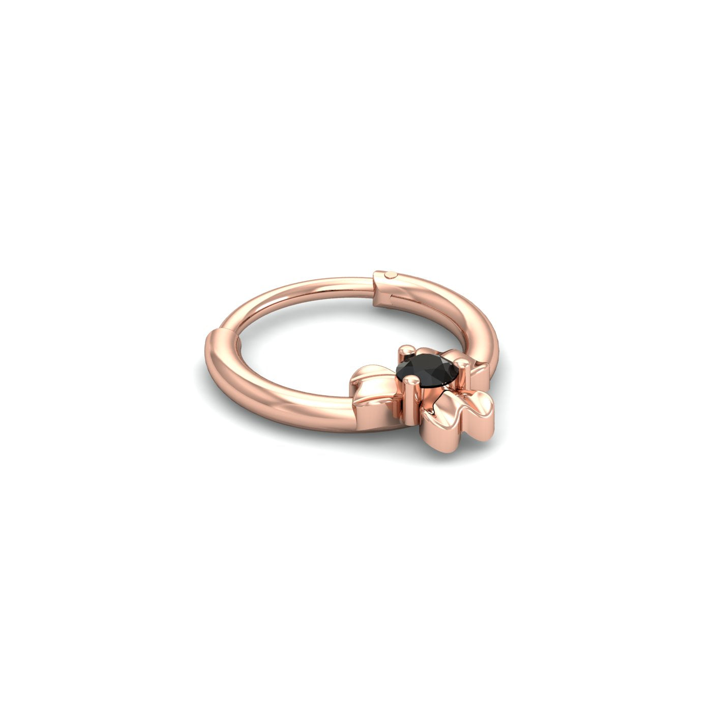 Flower Black Septum Ring