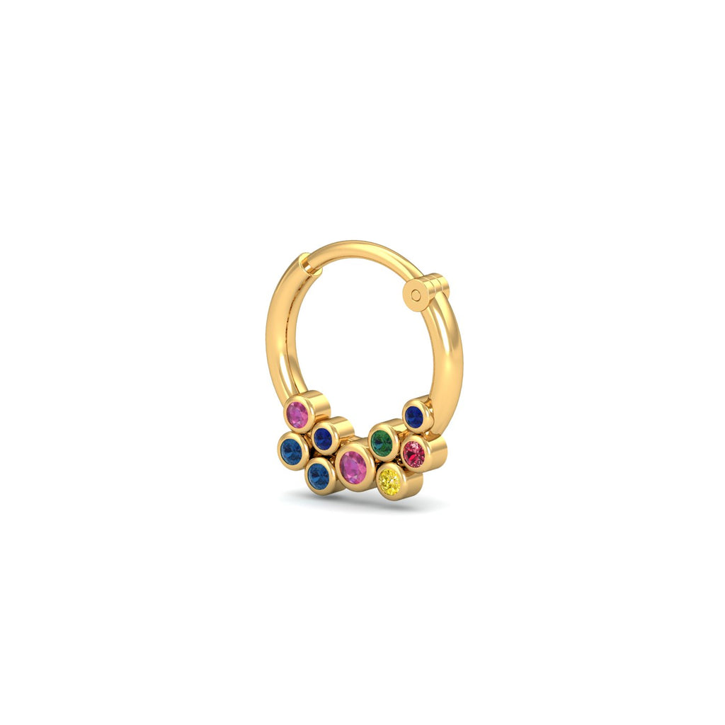 Multi Sapphire Septum Ring