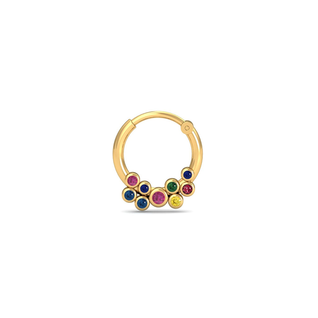 Multi Sapphire Septum Ring