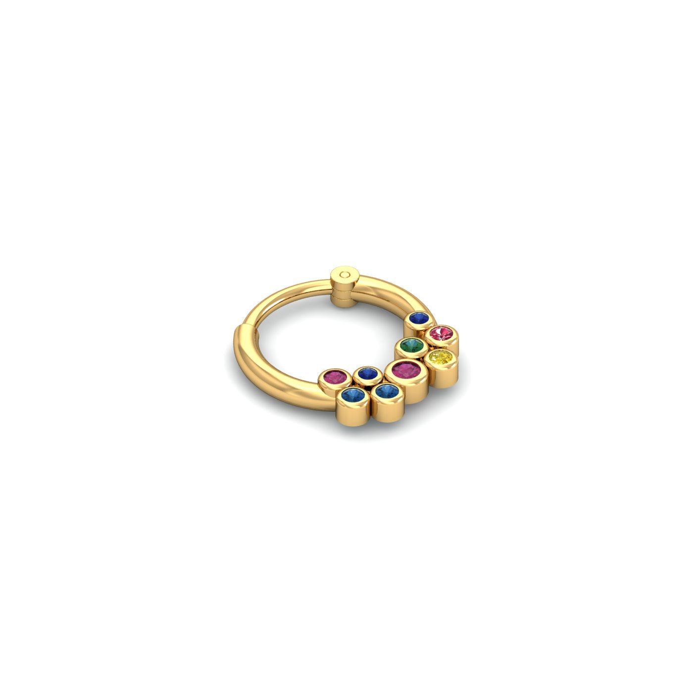 Multi Sapphire Septum Ring