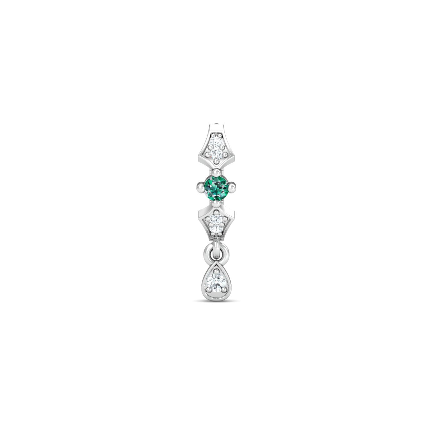 Makasha Emerald Drop Nose Ring