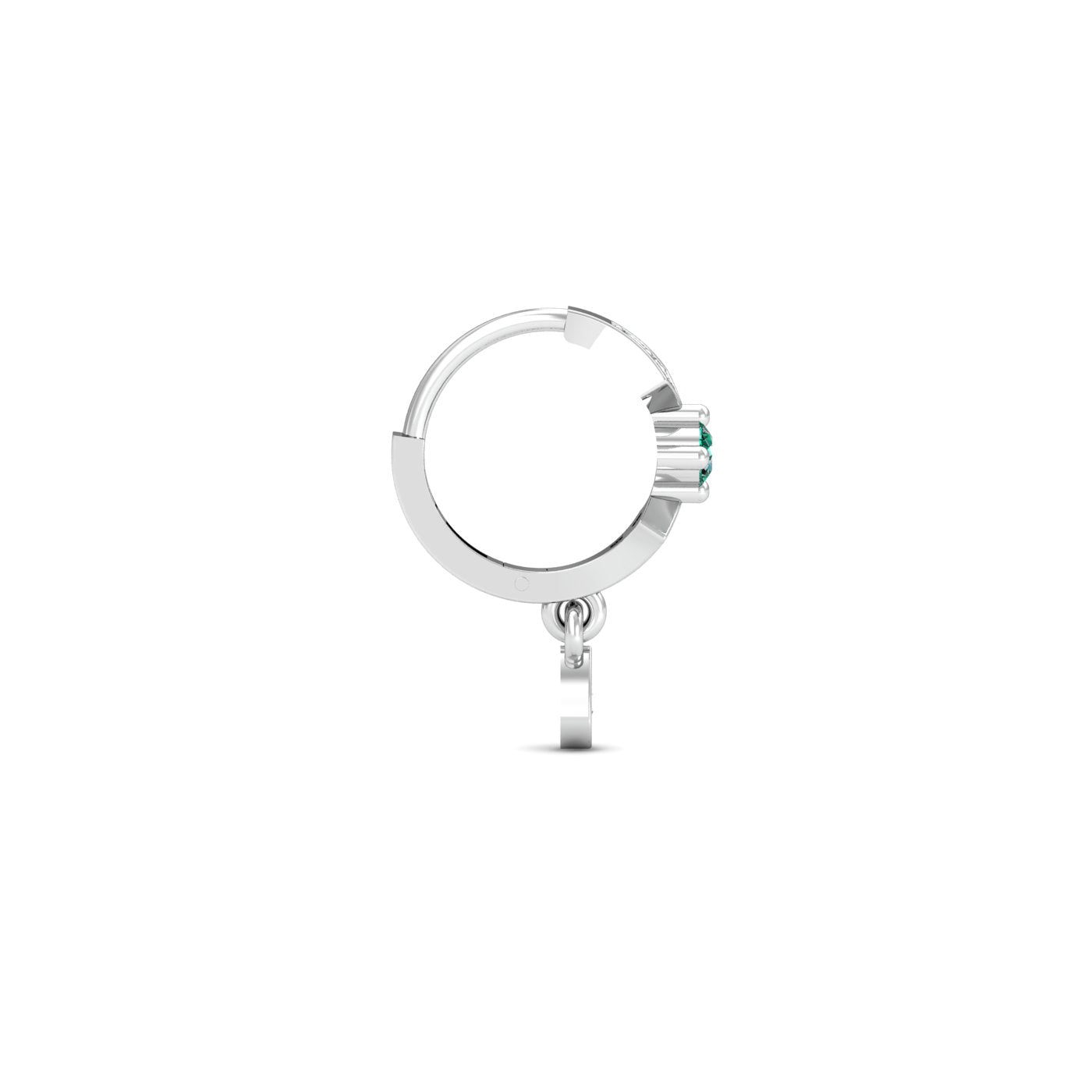 Makasha Emerald Drop Nose Ring