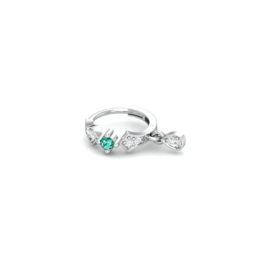 Makasha Emerald Drop Nose Ring
