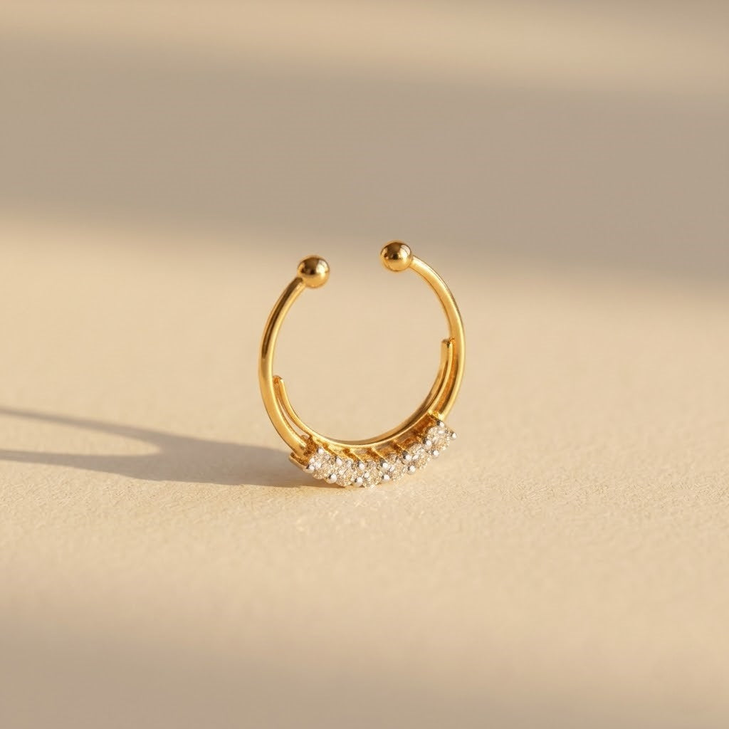 Diamond Faux Septum Ring