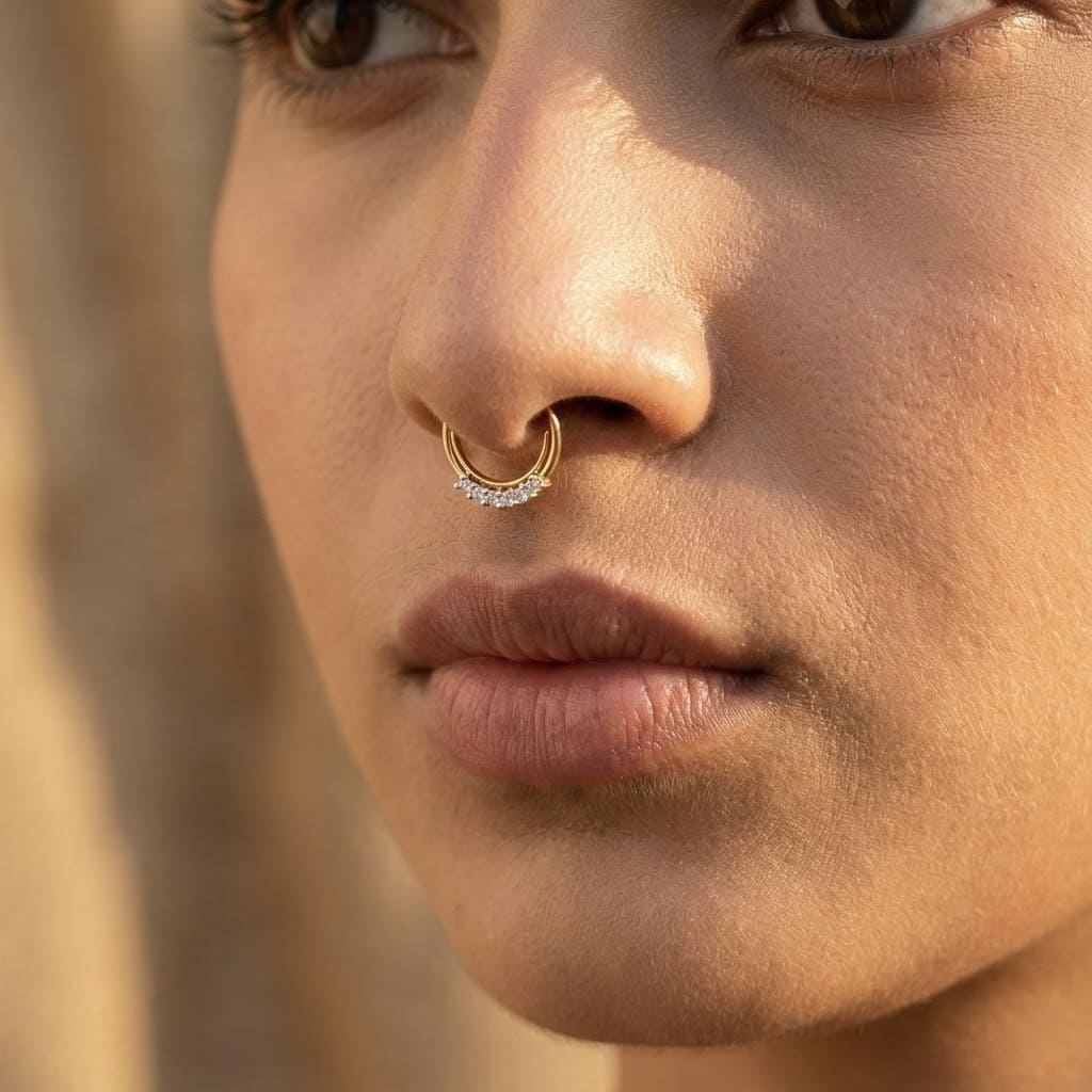Diamond Faux Septum Ring