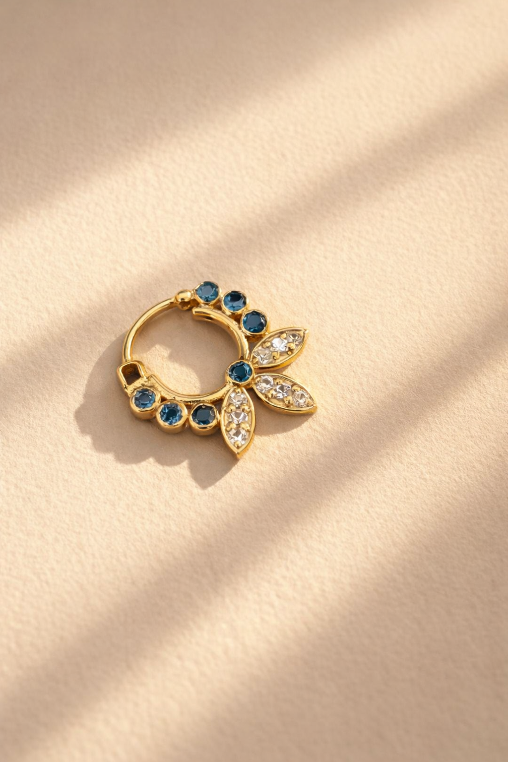 Floral Topaz Septum Ring