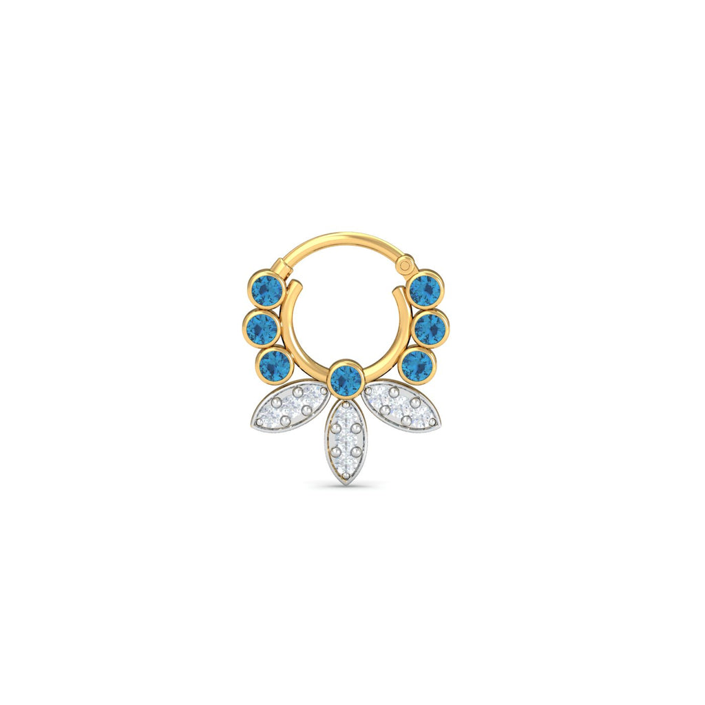 Floral Topaz Septum Ring