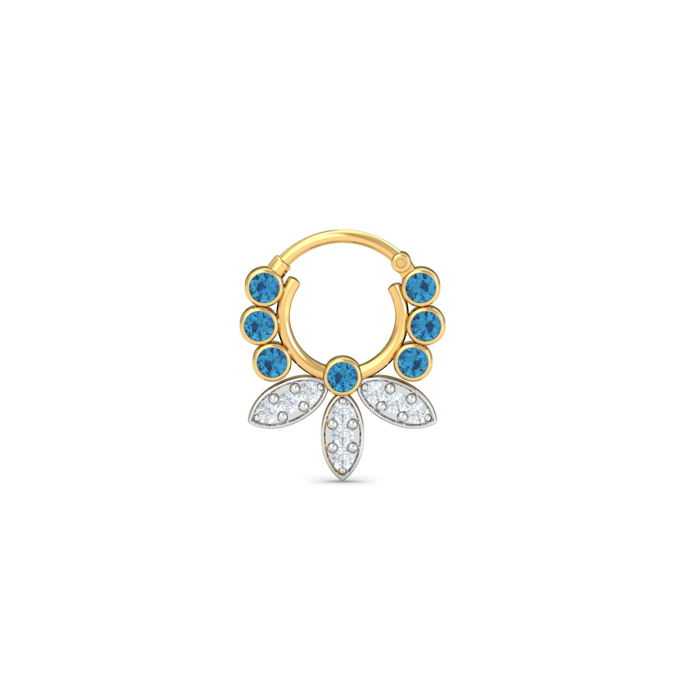 Floral Topaz Septum Ring