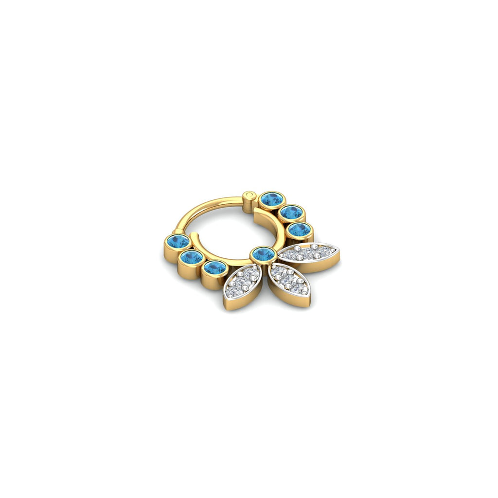 Floral Topaz Septum Ring
