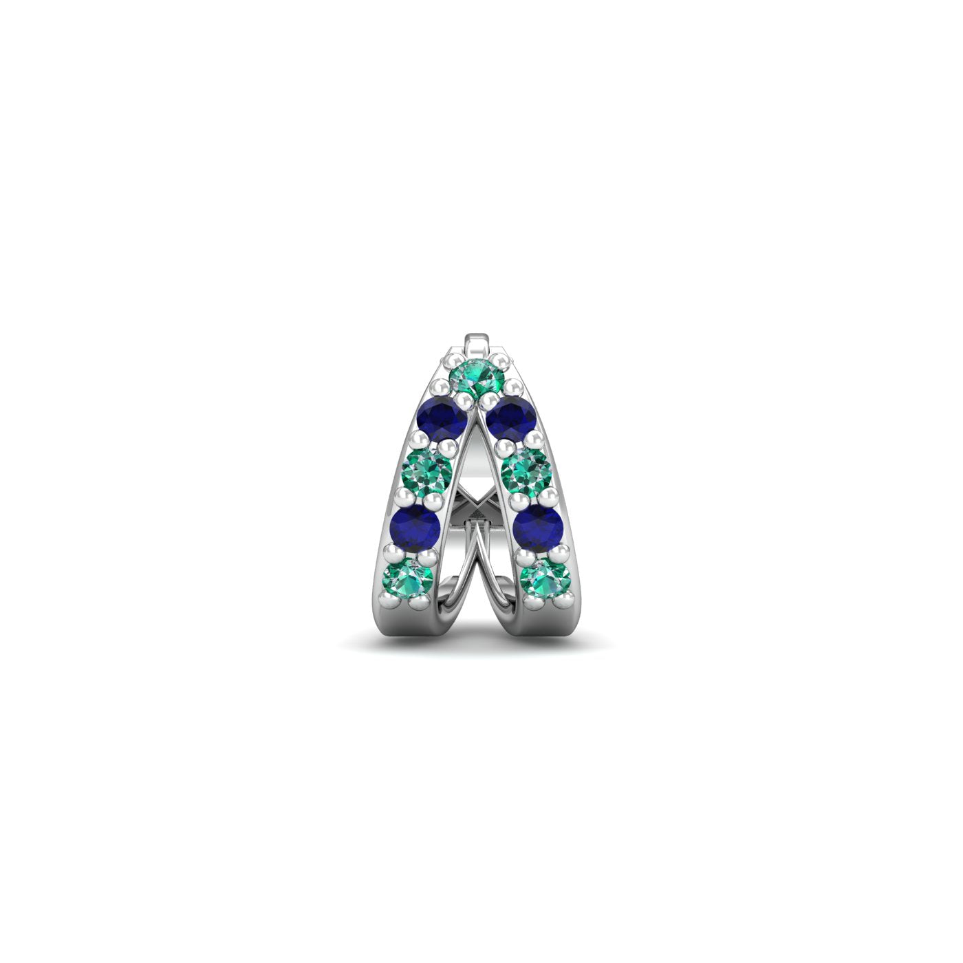 Alizeh Sapphire Emerald Nosering