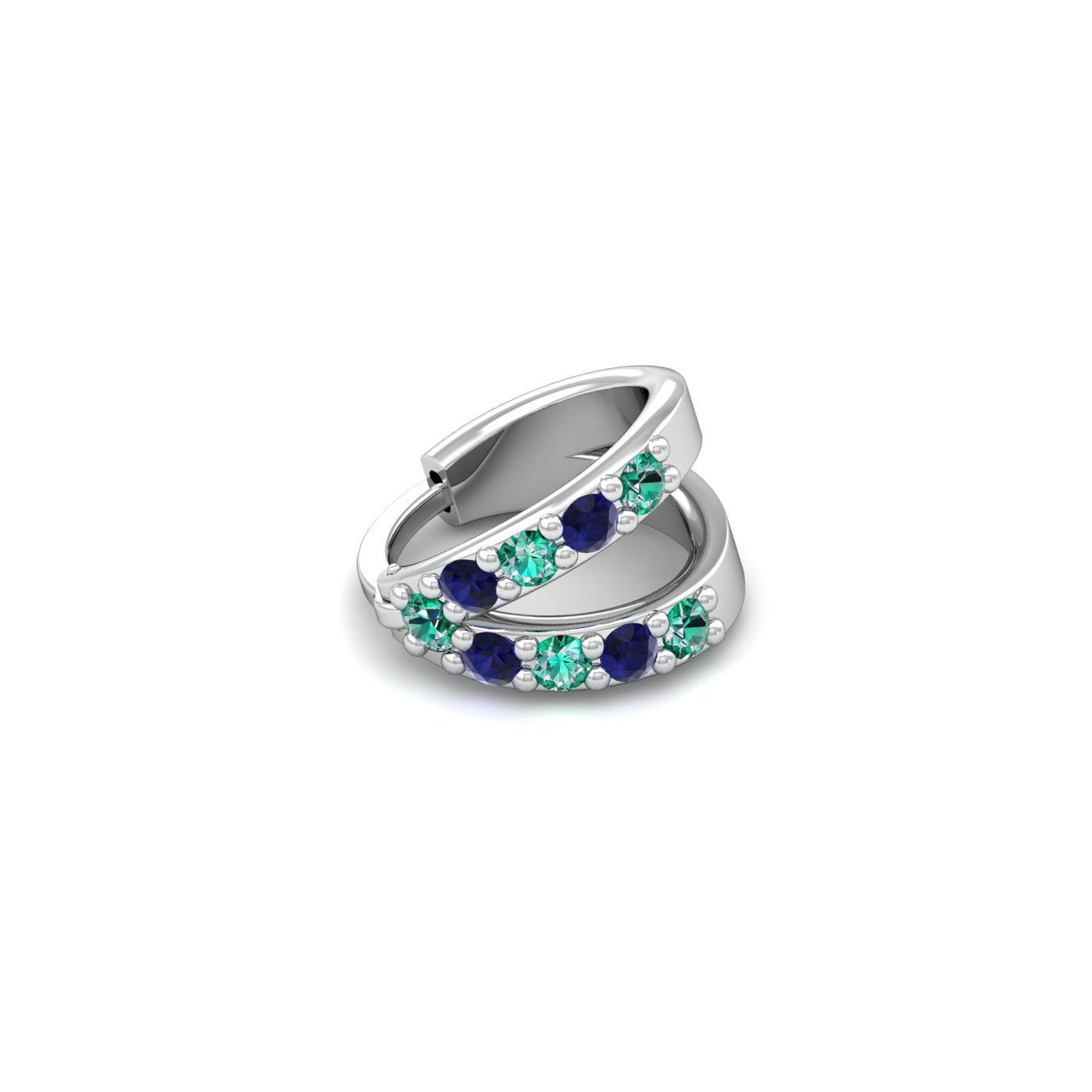 Alizeh Sapphire Emerald Nosering