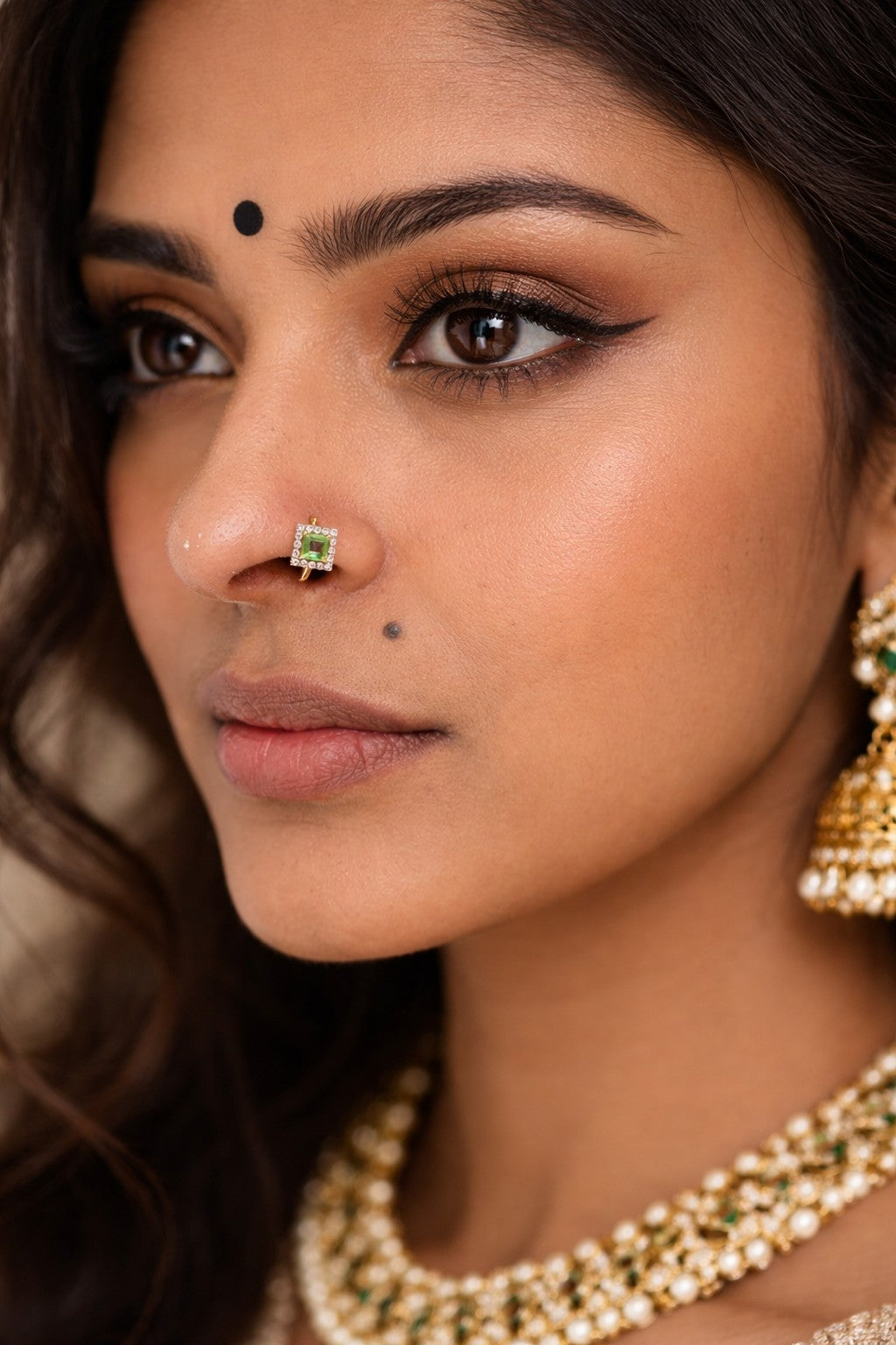 Pareva Peridot Nose Ring