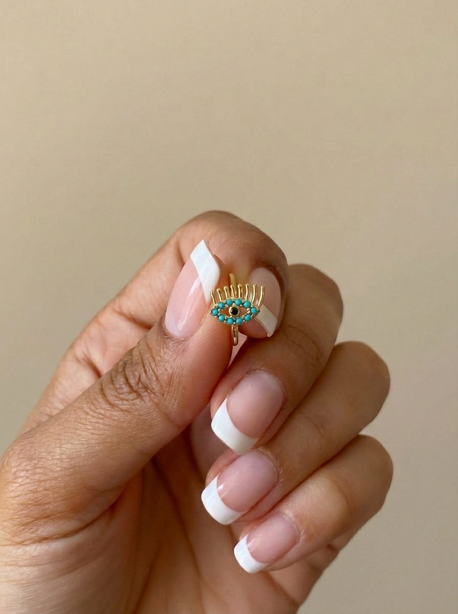 Blue EvilEye Nose Ring