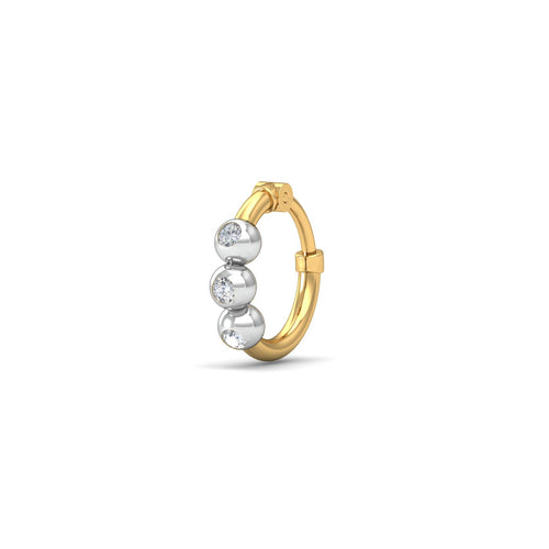 3 Beads Diamond Nosering