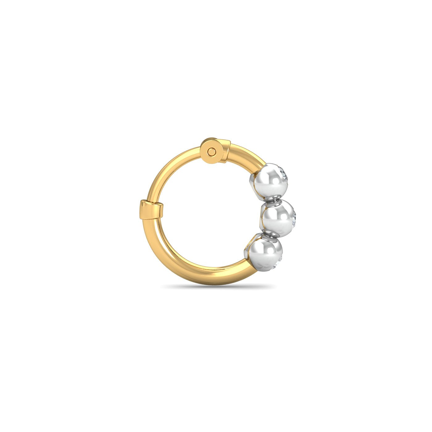 3 Beads Diamond Nosering
