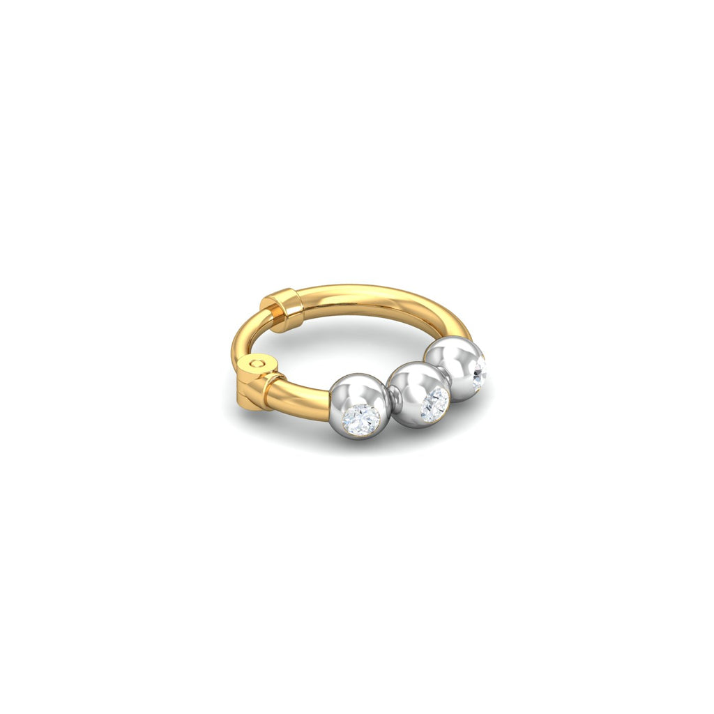 3 Beads Diamond Nosering