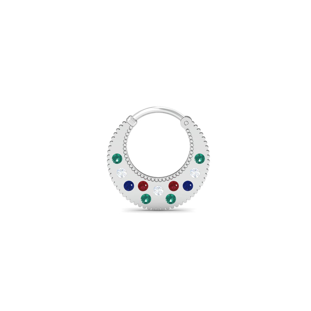 Avant-Garde Sapphire Septum Ring