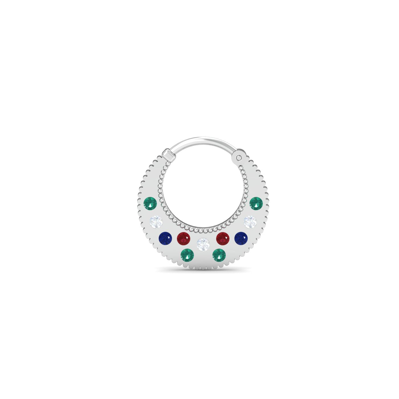 Avant-Garde Sapphire Septum Ring